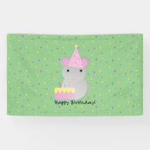 Happy Birthday Party Mouse Spandoek (Horizontaal)