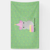 Happy Birthday Party Mouse Spandoek (Verticaal)