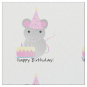Happy Birthday Party Mouse Stof (Close Up)