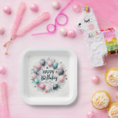 "Happy Birthday Party Paper Borden" Papieren Bordje (Feest)