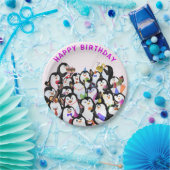 Happy Birthday Party Penguin Papier Borden Papieren Bordje (Feest)