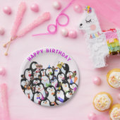 Happy Birthday Party Penguin Papier Borden Papieren Bordje (Feest)