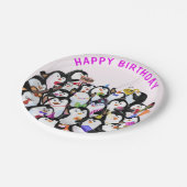 Happy Birthday Party Penguin Papier Borden Papieren Bordje (Gekanteld)