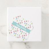 Happy Birthday Party Petten Pattern Bedankjes Labels (In situ)