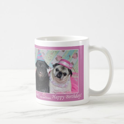 Happy Birthday Party Pug Mok (Rechts)
