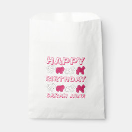 Happy Birthday Party roze Circus Animal Crackers Bedankzakje