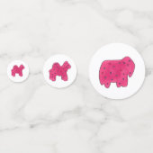 Happy Birthday Party roze Circus Animal Crackers Confetti (Voorkanten)