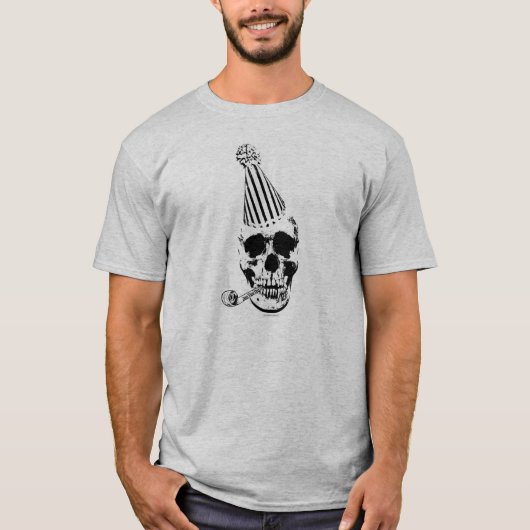 Happy Birthday Party Skull T-shirt (Voorkant)