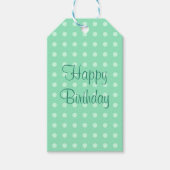 Happy Birthday Party Text Sjabloon Rustic Polka Cadeaulabel (Voorkant)