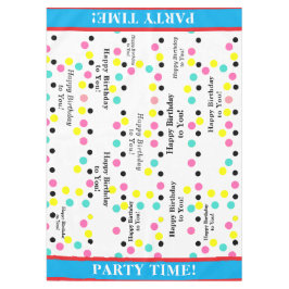 Happy Birthday Party Tijd Polka Dots Tafelkleed