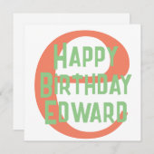 Happy Birthday party uitnodigen sjabloon kaart (Voorkant / Achterkant)