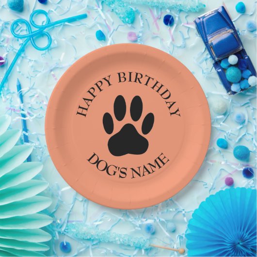 Happy Birthday party voor honden Papieren Bordje (Feest)