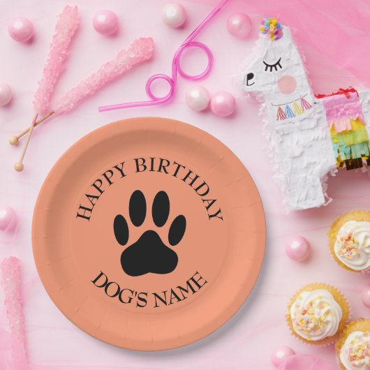 Happy Birthday party voor honden Papieren Bordje (Feest)