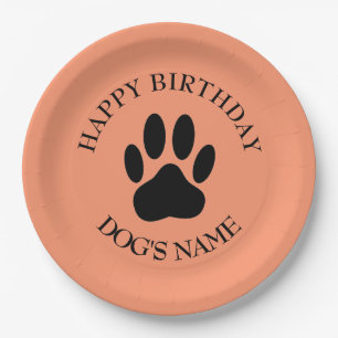 Happy Birthday party voor honden Papieren Bordje