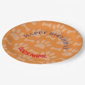 Happy Birthday party voor honden Papieren Bordje (Gekanteld)