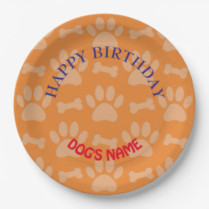 Happy Birthday party voor honden Papieren Bordje