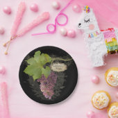 Happy Birthday Party Wine Grapes Vineyard Theme Papieren Bordje (Feest)