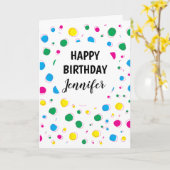 Happy Birthday pas Wenskaart aan Kaart (Gele Bloem)