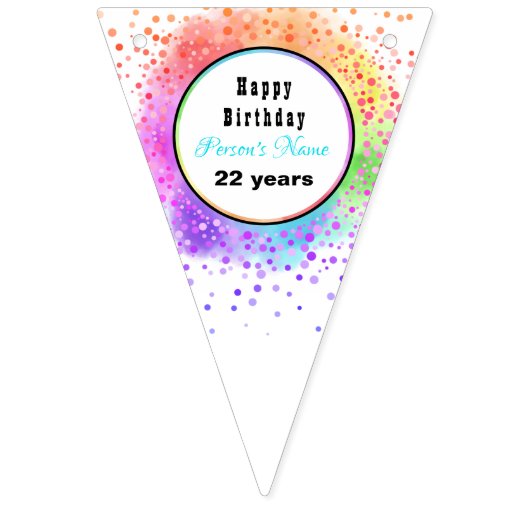 Happy Birthday Pastel Banner - HAMbyWG (Tweede vlag)