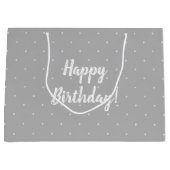 Happy Birthday Pastel Dot Pattern Gift Bag Groot Cadeauzakje (Voorkant)