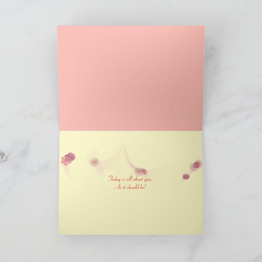 Happy Birthday pastel flower tuin Kaart (Binnen)