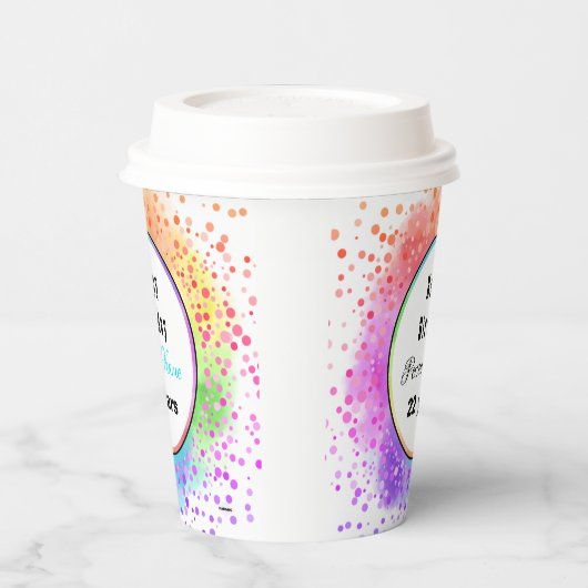 Happy Birthday Pastel Paper Cups - HAMbyWG Papieren Bekers (Links)