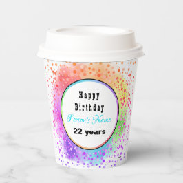 Happy Birthday Pastel Paper Cups - HAMbyWG Papieren Bekers