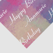Happy Birthday Pastel Patchwork-rapport Tissuepapier (Detail)