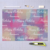 Happy Birthday Pastel Patchwork-rapport Tissuepapier (Craft)