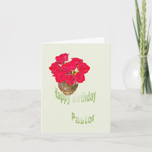 Happy Birthday-pastor Kaart (Voorkant)