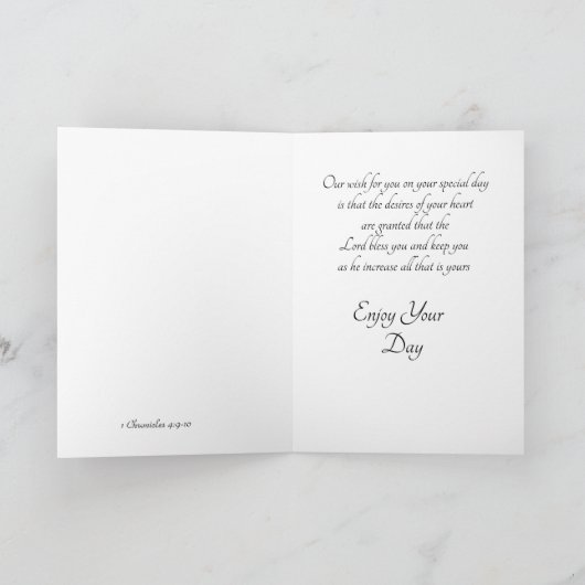 Happy Birthday-pastor Kaart (Binnen)