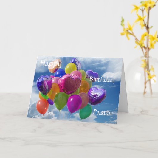 Happy Birthday-pastor Kaart (Gele Bloem)