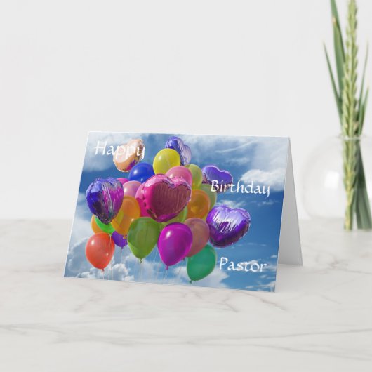 Happy Birthday-pastor Kaart (Voorkant)