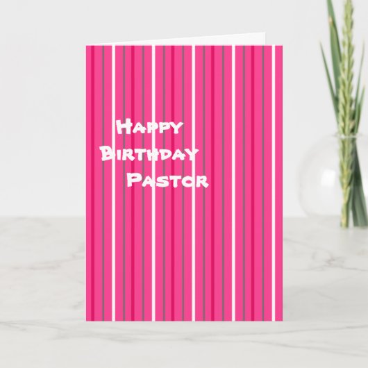 Happy Birthday-pastor Kaart (Voorkant)