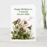 Happy Birthday PASTOR's Wife - AB Kaart<br><div class="desc">bloemontwerp groet de vrouw van de dominee met Happy Birthday Wishes.  De manuscripten en Verse binnen.</div>