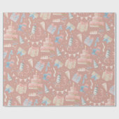 Happy Birthday Pattern Cadeaupapier (Vlak)