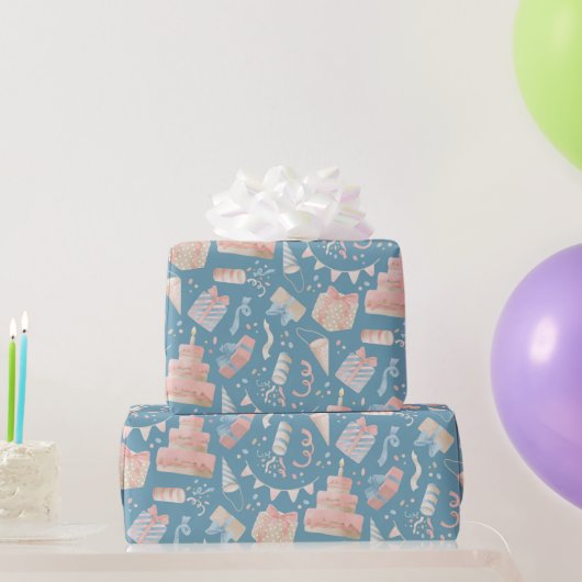 Happy Birthday Pattern Cadeaupapier (Feestgeschenken)