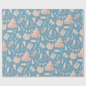 Happy Birthday Pattern Cadeaupapier (Vlak)