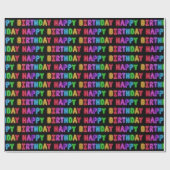 Happy Birthday Pattern Cadeaupapier (Vlak)