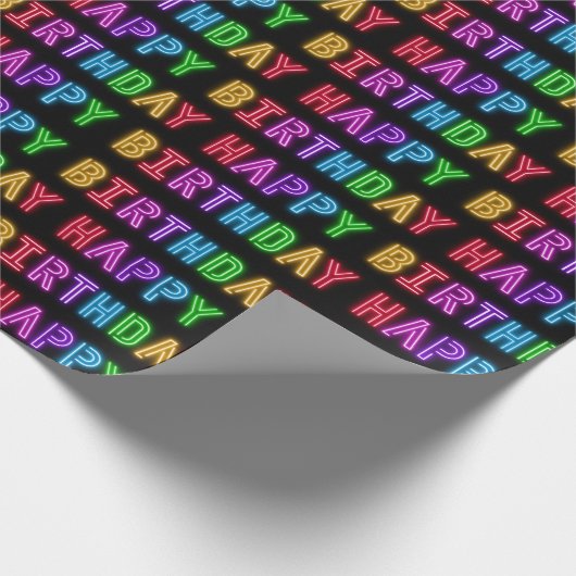 Happy Birthday Pattern Cadeaupapier (Hoek)