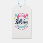 Happy Birthday Pattern Gift Labels Cadeaulabel (Achterkant)