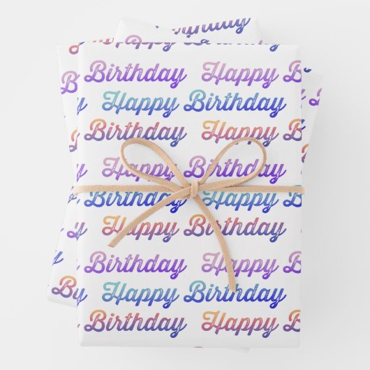 Happy Birthday Pattern Inpakpapier Vel (In situ)