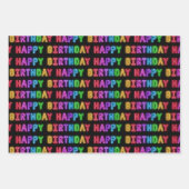 Happy Birthday Pattern Inpakpapier Vel (Voorkant)