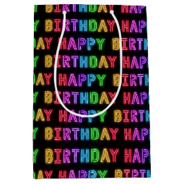 Happy Birthday Pattern Medium Cadeauzakje