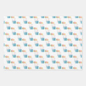 Happy Birthday Pattern-ontwerp Waterverf Inpakpapier Vel (Voorkant 2)