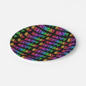 Happy Birthday Pattern Papieren Bordje (Gekanteld)