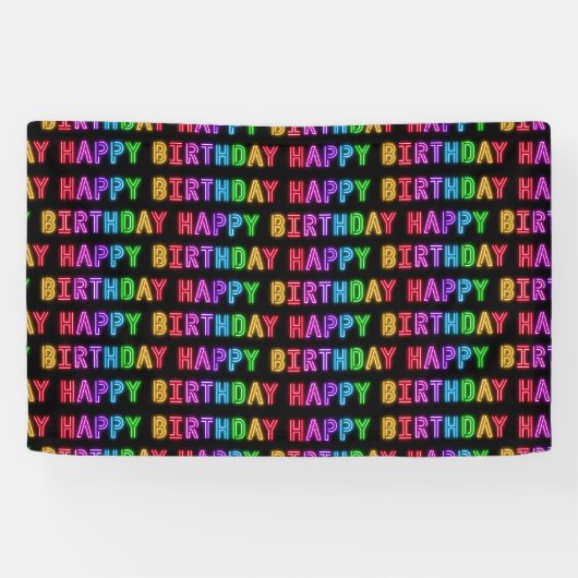 Happy Birthday Pattern Spandoek (Horizontaal)