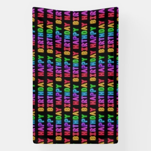 Happy Birthday Pattern Spandoek (Verticaal)