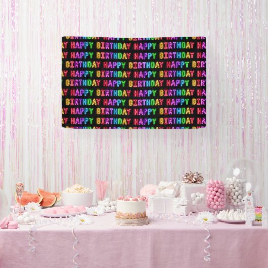 Happy Birthday Pattern Spandoek (Feest)
