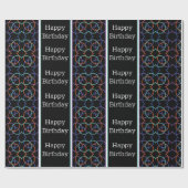 Happy Birthday Patterned Cadeaupapier (Vlak)